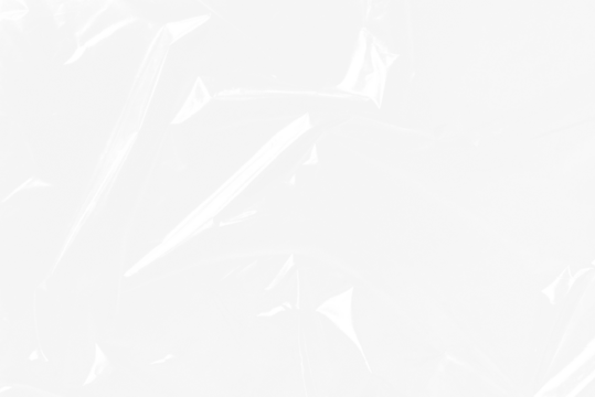 Plastic wrap transparent texture overlay effect. Polyethylene packaging of vinyl wrap or cd cover. Shrink crumpled plastic bag sleeve, package mockup illustration