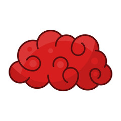 Chinese Festival Cloud Flat Style Symbol