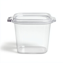 A transparent plastic food storage container with a sealed snap lid, designed for safe and organized food storage at home or on the go