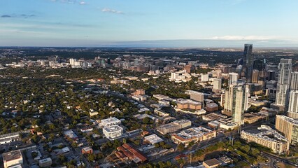 downtown austin texas at sunset