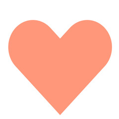 Pink Simple  Doodle Hand Drawn Heart Icon.	Wedding or Valentine Day Greeting Card Decoration Design Element.