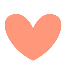 Pink Simple  Doodle Hand Drawn Heart Icon.	Wedding or Valentine Day Greeting Card Decoration Design Element.