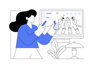 Sensor games isolated cartoon vector illustrations.