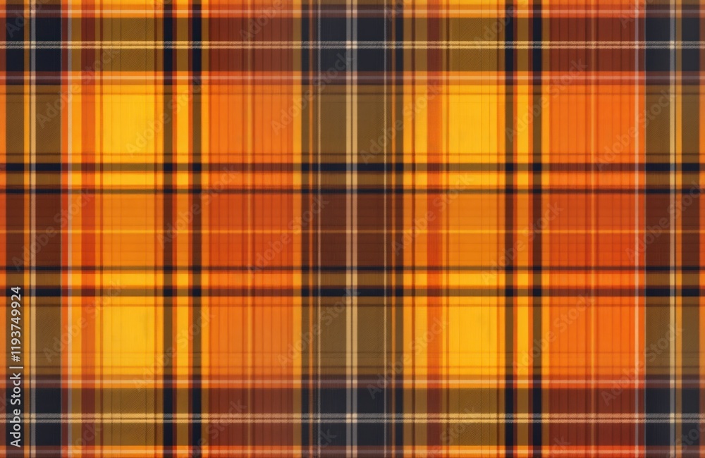 Poster seamless plaid pattern in warm tones of brown orange, yellow. geometric design. ideal for textile de