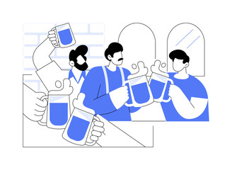 Meet in the pub isolated cartoon vector illustrations.