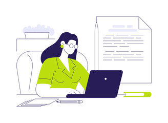 Copywriting abstract concept vector illustration.