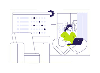 Online survey abstract concept vector illustration.