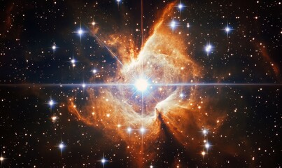 A Close-Up View of a Fiery, Glowing Star in Space
