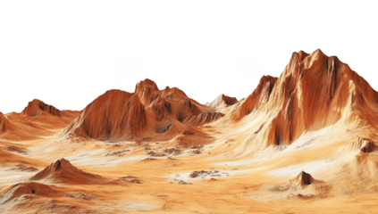 Martian landscape isolated on transparent background
