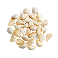 Garlic Cloves Isolated on White Background, Culinary Ingredient Image