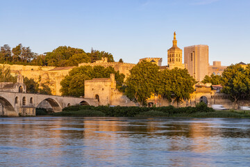 Avignon, Vaucluse, Provence-Alpes-Cote d'Azur, France. The Palais des Papes, Palace of the Popes, in Avignon.