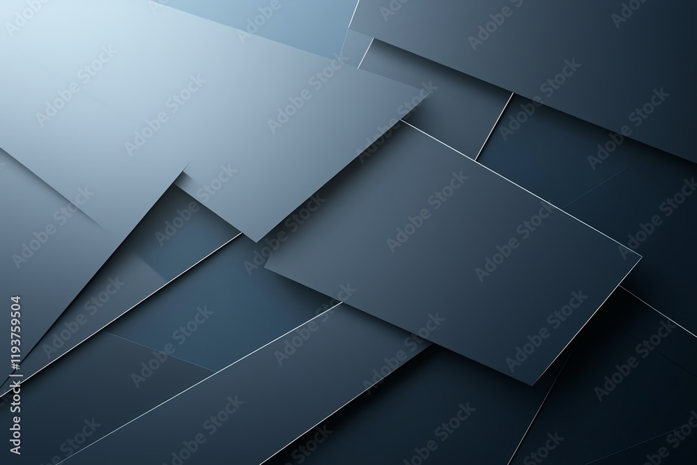 Poster a modern, abstract composition featuring overlapping dark layers that create depth and texture. idea