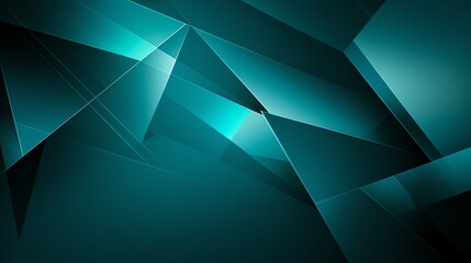 A captivating abstract background featuring sharp, geometric shapes in shades of teal and turquoise, suitable for various design projects, wallpapers, or modern art inspiration.