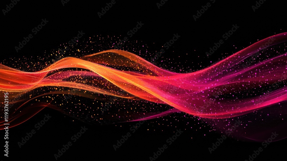 Fototapete vibrant energy lines and dots illustrating dynamic communication and seamless data exchange in a mod