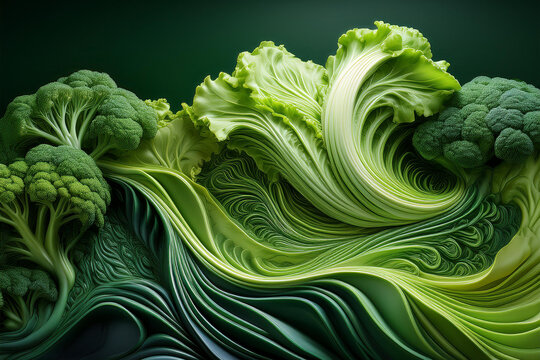 lettuce abstract waves