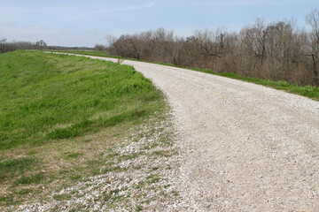 Winding Gravel Road in Rural Louisiana