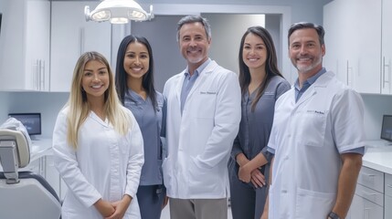 Diverse Dentists Team Working In Dental Health And Care