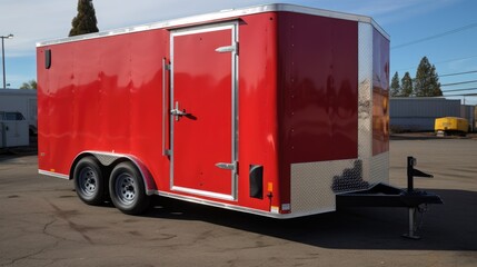 Enclosed Trailer for Secure Commercial and Personal Hauling with Hitch and Lockable Doors