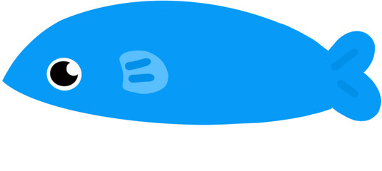 blue fish cartoon