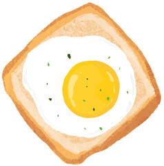 fried egg on toast