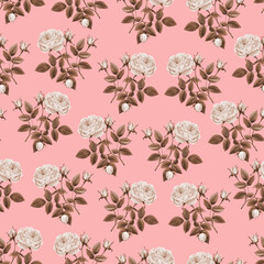 watercolor seamless pattern with flowers. vintage botanical pattern. flower floral pattern. botanical art. floral botanical.. watercolor botanical design. watercolor botanical,