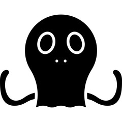 Octopus Face icon single vector illustration