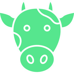 Cow Face icon single vector illustration