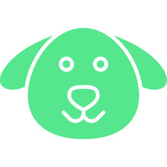 Dog Face icon single vector illustration