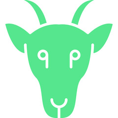 Goat Face icon single vector illustration