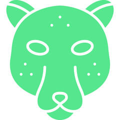 Leopard Face icon single vector illustration