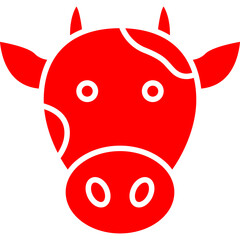 Cow Face icon single vector illustration