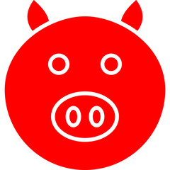 Pig Face icon single vector illustration