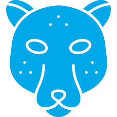 Leopard Face icon single vector illustration