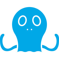 Octopus Face icon single vector illustration