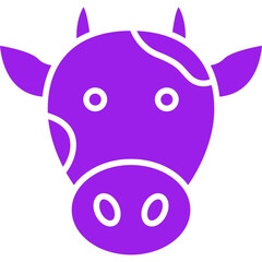Cow Face icon single vector illustration