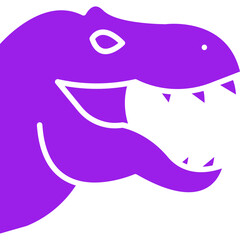 Dinosaur Face icon single vector illustration