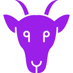 Goat Face icon single vector illustration