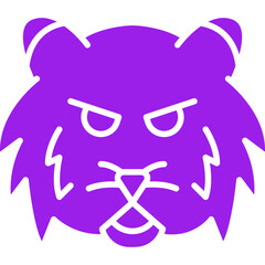 Tiger Face icon single vector illustration