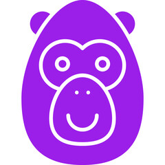 Ape Face icon single vector illustration