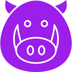 Boar Face icon single vector illustration