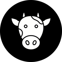 Cow Face icon single vector illustration