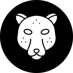 Leopard Face icon single vector illustration