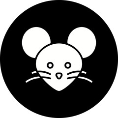 Mouse Face icon single vector illustration
