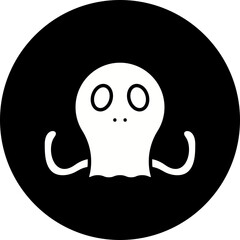 Octopus Face icon single vector illustration
