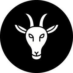 Moutain Goat Face icon single vector illustration
