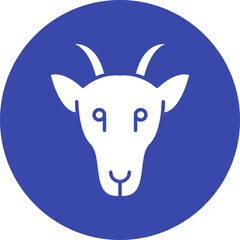 Goat Face icon single vector illustration