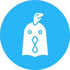 Hen Face icon single vector illustration