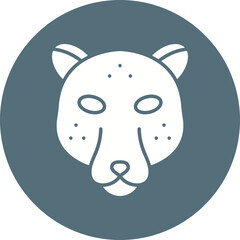 Leopard Face icon single vector illustration