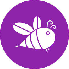 Bee Face icon single vector illustration