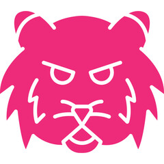 Tiger Face icon single vector illustration